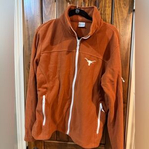 Columbia Orange Fleece Jacket with Longhorn Logo